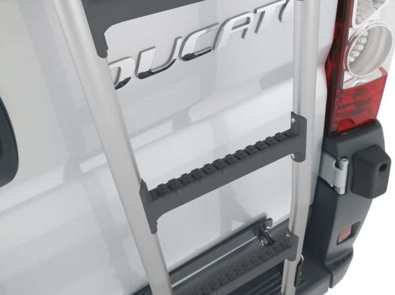Close up of Rhino Rear Door ladder